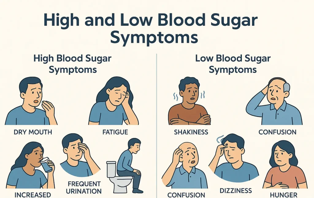 High and Low Blood Sugar Symptoms
