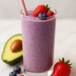 Creamy Avocado Berry Keto Smoothie Recipe