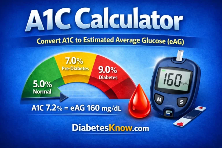 A1C Calculator - Convert A1C to Average Blood Sugar (eAG)
