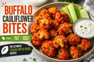 Buffalo Cauliflower Bites | Healthy Vegan Super Bowl Recipe