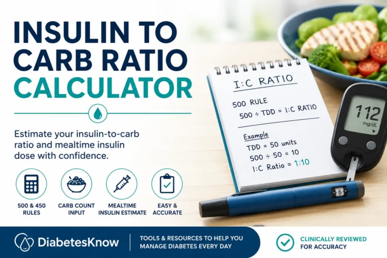 Insulin to Carb Ratio Calculator Guide (2026)